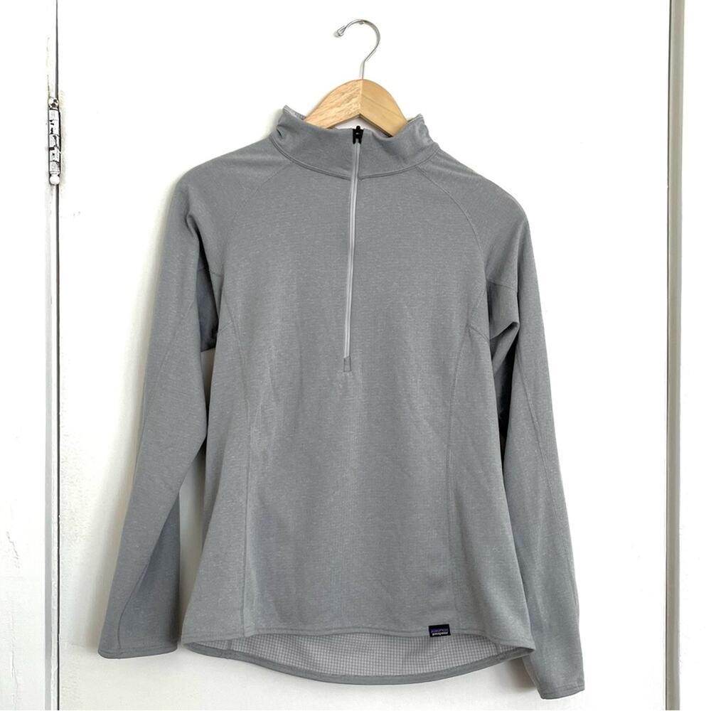 Patagonia Grey Midweight Capilene Baselayer Pullover Zip Neck M